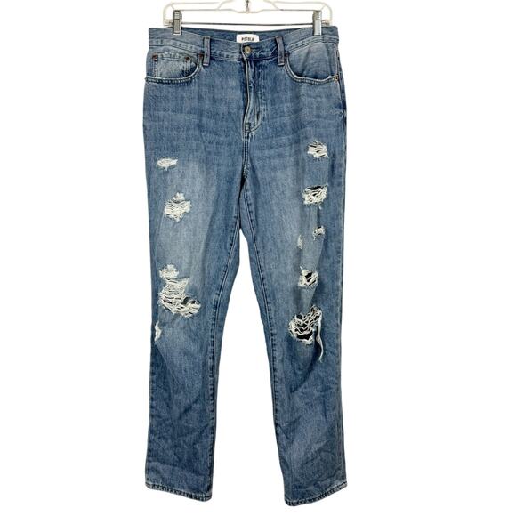 Pistola Presley Distressed High Rise 90's Tapered Relaxed Roller Jeans Size 28 - Picture 3 of 11
